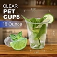 thumbnail image 4 of 16 Ounce Crystal Clear PET Cups for Iced Coffee, Cold Drinks, Slush, Smoothy's, Slurpee, Party's, Plastic Disposable Cups (100), 4 of 4