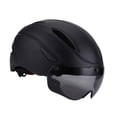 thumbnail image 1 of Casco de bicicleta de carretera Casco de bicicleta ajustable para hombres adultos para mujeres skate skateboard negro, 1 of 8