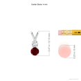 thumbnail image 3 of ANGARA Natural Round Ruby and Diamond Two Stone Pendant in 14K White Gold for Women (Size-4mm) | July Birthstone, Birthday, Anniversary, Jewelry Gift for Women | Natural Ruby Necklace, 3 of 7