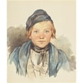 thumbnail image 2 of August Richter 15x17 Gold Ornate Wood Frame and Double Matted Museum Art Print Titled - Portrait of a Boy, 2 of 4