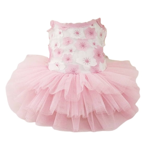 TELOLY Dog Clothes Breathable and Skin-Friendly Dog Dress,Soft and Comfortable Cotton Fabric Dog Clothes for Small Dogs,Pink,Xs