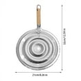 thumbnail image 3 of 2 Pcs Wooden Handle Heat Insulation Pads for Cookware - 21CM Heat Diffuser Trivet Mats for Hot Pots, Pans & Glass Cooktop - Stainless Steel & Wood Hot Plate Protector with Hanging Hook for Kitchen &, 3 of 9