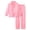 Baby Pink (Long Sleeves & Pants Set), variant on Beezizac Satin Pajamas for Girls - Pink Cute Silky Long Sleeves & Pants Sleepwear PJ Set Size 10