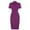 Purple, variant on Elegant Dresses for Women Business Casual Pencil Dress Dressy Bow Front Bodycon Dresses Summer Short Sleeve Midi Dress Work Office Dresses