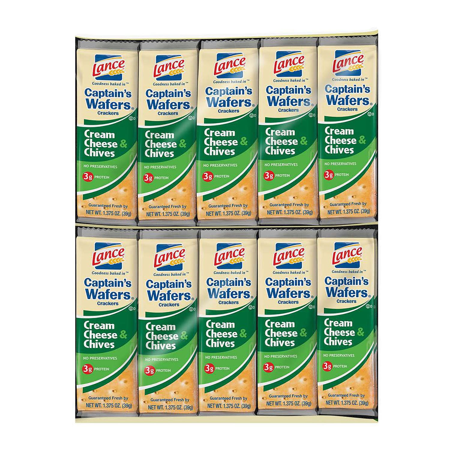 Lance Captain's Wafers Cream Cheese & Chives Crackers (40 ct