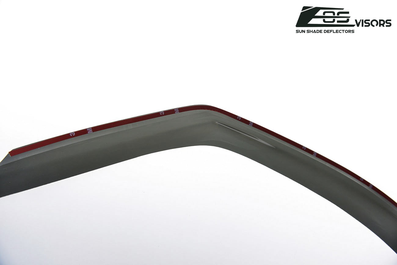 Extreme Online Store for 2007-2021 Toyota Tundra Crew Max | EOS Visors in-Channel Style Smoke Tinted Side Window Vents Rain Guard Deflectors