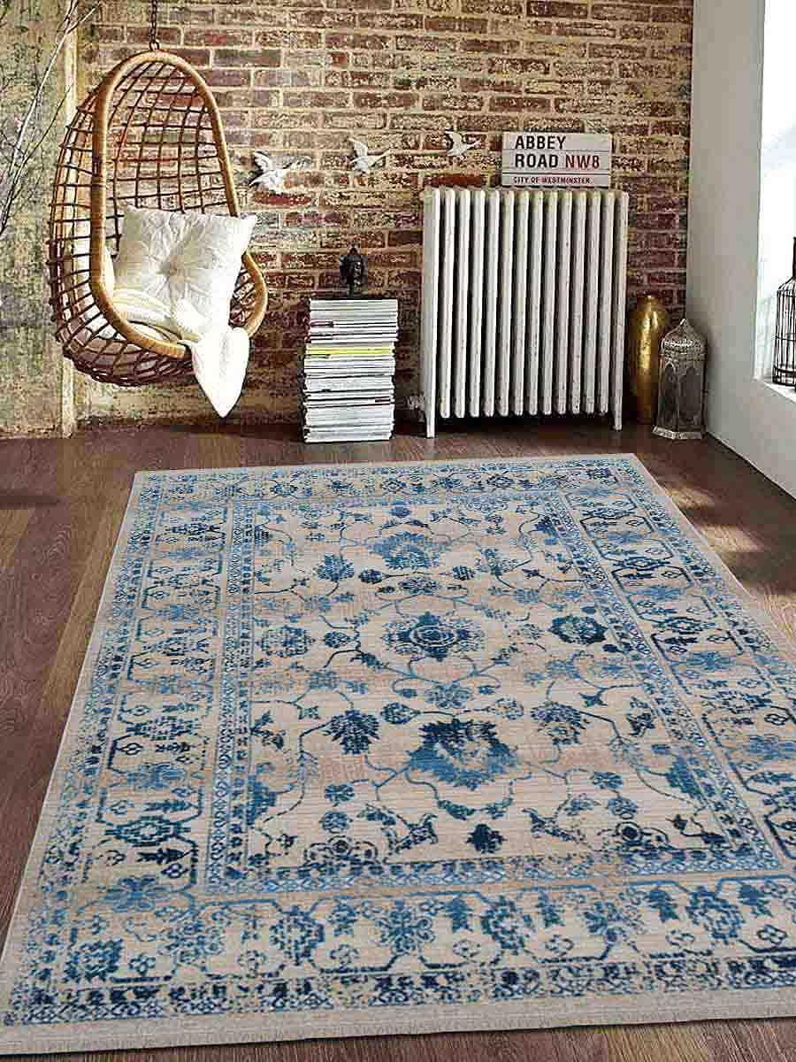 Nature Print Modern Oriental Runner Rug Hand-Tufted Wool Carpet 2' 7'x9' 10" New 