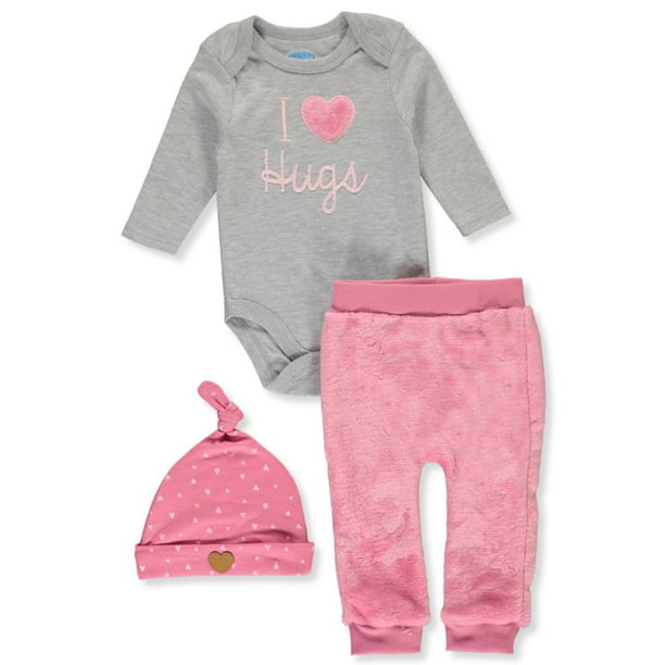 Bon Bebe Bon Bebe Baby Girls 3 Piece Layette Set Newborn Walmart Com Walmart Com