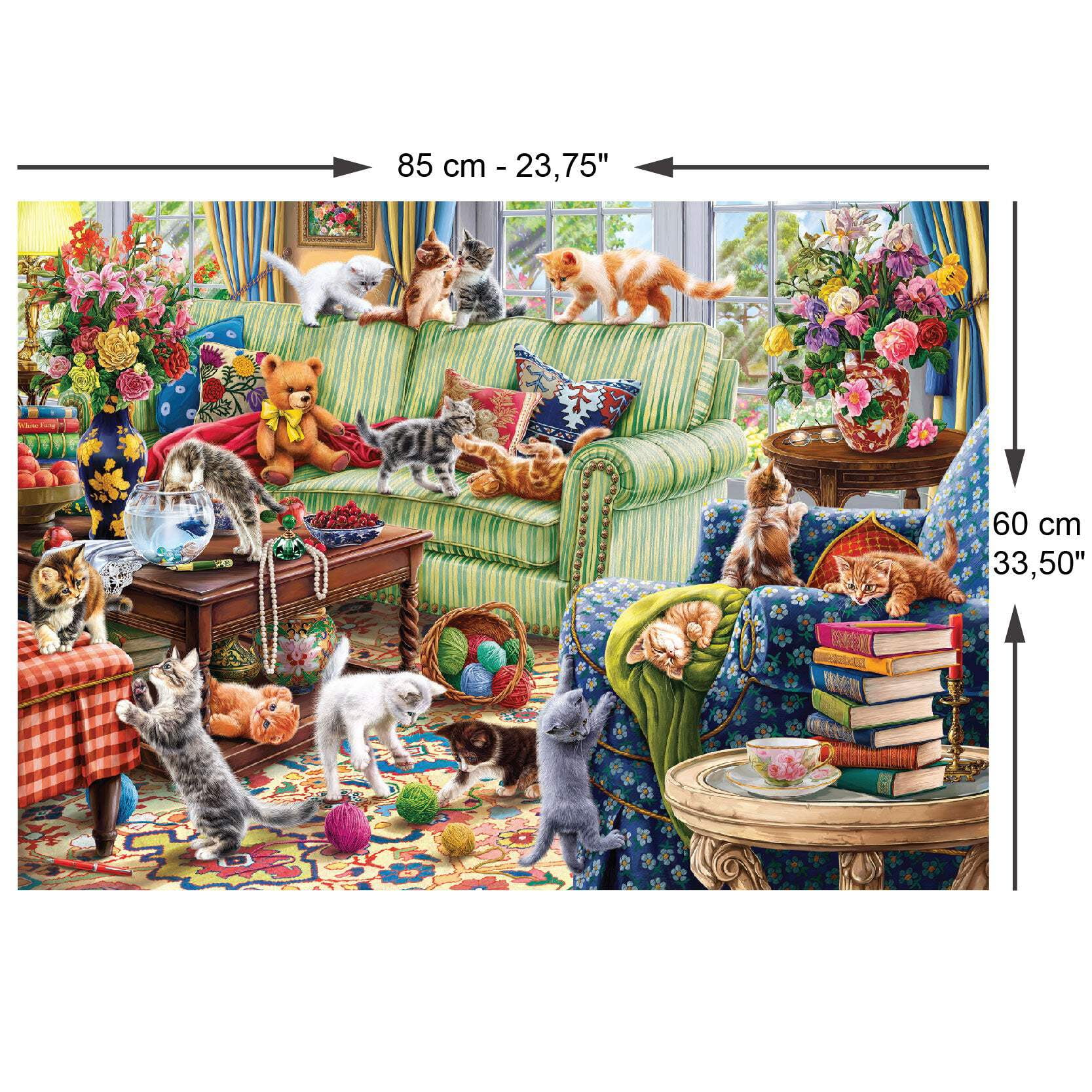 Anatolian Puzzle - Kittens in The Living Room, 1500 Piece Puzzle, 4575