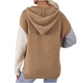thumbnail image 5 of Fesfesfes Women Sweater Fall Winter Long Sleeve Solid Hooded Sweater Tops Clothes Sale, 5 of 6