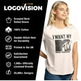 thumbnail image 4 of MTV I Want It Women's Graphic T-Shirt Rolled Sleeve Tee, 4 of 6