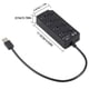 thumbnail image 2 of Divisor USB 3.0 de 4 puertos 1-drag-4 Estación adaptadora USB de transmisión de alta velocidad con interruptor de encendido / apagado Scienceny EL4986-00B, 2 of 2