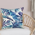 thumbnail image 4 of Purple Blue Palm Leaf Pillow Covers 20x20 Set of 2 Tropical Leaf Summer Decorative Throw Pillow Covers Outdoor Botanical Farmhouse Linen Cushion Case for Home Couch Sofa, 4 of 6