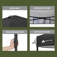 thumbnail image 5 of Ozark Trail 10x10 Instant Pop Up Canopy Tent with Simple Push Setup – Straight Leg Pop-Up Tent for Tailgating, Camping & Events, Rich Black, 5 of 10