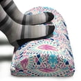 thumbnail image 3 of Abstract Foot Rest, Ornamental Hearts and Polka Dots Dashes Arching Streaks, Non-Slip Backing Adjustable Ergonomic Memory Foam Leg Support for Office, Sky Blue Pink, by Ambesonne, 3 of 5