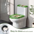 thumbnail image 4 of HELLHERO St Patrick Highland Cattle Round Toilet Lid Dust Cover 17"x21" Soft Easy Care for Bathroom, 4 of 8