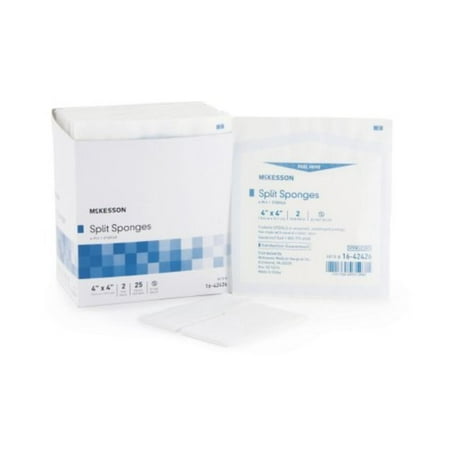 Dressing 4x4' Sterile - I.V. / Drain Split Dressing 6Ply Sterile 4