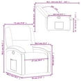 thumbnail image 2 of vidaXL Recliner Chair Cream Real Leather, 2 of 5