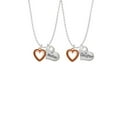 thumbnail image 2 of Delight Jewelry Rose Goldtone Open Heart Mother & Daughter Heart Necklaces (Set of 2), 19"+2", 2 of 4