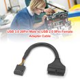 thumbnail image 3 of cable adaptador Placa base USB 3.0 20 pines a USB 2.0 9 pines adaptador cable de extensión JShteea Nuevo, 3 of 7