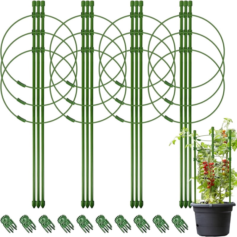 6 Packs 18inch Plant Support Cages for Home Garden Balcony for Orchids, Tomato, Vegetables, Flowers, Climbing Plants