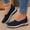 Black, variant on Womens Shoes Purple Knit Slip On Flat Casual Walking Shoes For Women Non Slip Rubber Sole Soft Cushion Everyday Sneakers Footwear US :9