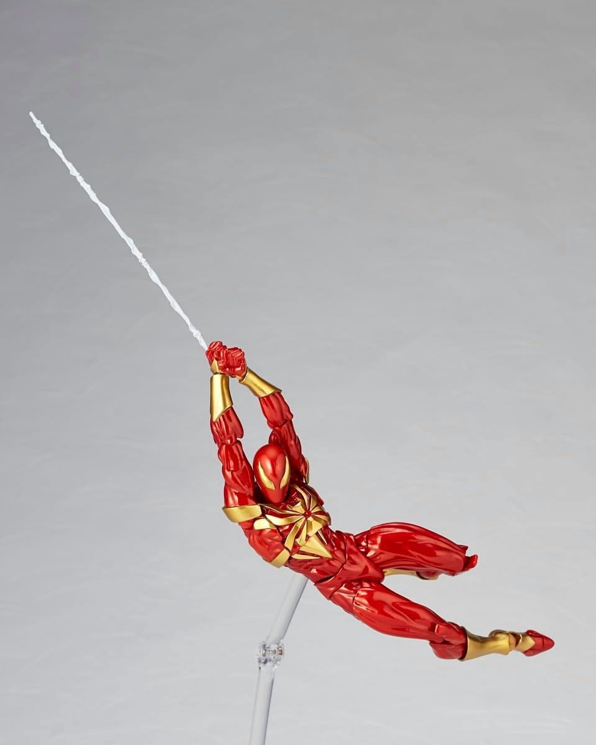ZapZest Iron Spider Action Figures, 6.3" Spider Hero Man Figures Collectable Toys, Superhero Figure Movie Style Model Toys, Cool Room Decorations Birthday Gifts for Fans of All Ages