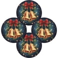 thumbnail image 2 of GZHJMY Christmas Bell Round Placemats 15.4in, Washable Heat Resistant Table Mats for Dining Tables Kitchen Wedding Party Decoration Plate Mats Set of 1 Table Mat, 2 of 7