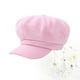 thumbnail image 3 of EeaseMX Boina de lana octogonal con visera, elegante y cálida, para otoño e invierno, para mujeres y niñas (rosa), 3 of 7