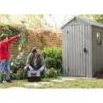 Keter Darwin 4' x 6' Outdoor Garden Tool Storage Shed w/ Window, Graphite