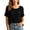 #0292-Black, variant on Womens Knit Tops Round Neck Short Sleeve Open Knit Mesh Womens Tees Relaxed Fit Beach Wear Lightweight Womens Tops