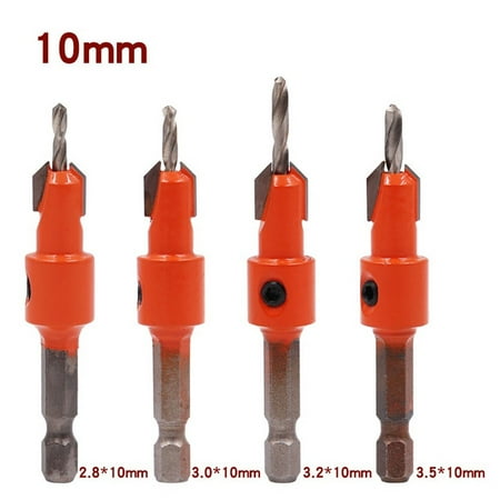 

4pcs Woodworking Hex Shank Countersink Drill Bit Salad Drill Step Drill Bit
