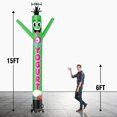 thumbnail image 2 of 15FT Tall Inflatable Tube Man Frozen Yogurt Wacky Wavy Dancing Guy (18''Diameter) for Outdoor Decoration Advertising Business Promotion - Food Theme (Blower Not Included), 2 of 7