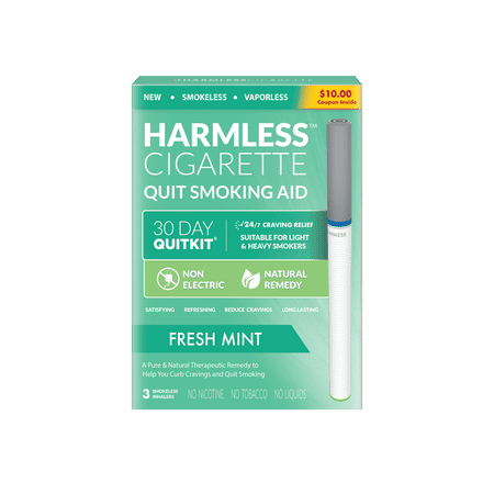 Harmless Cigarette, Fresh Mint, Nicorette Alternative & Quit Smoking Aid, (Best Way To Quit Smoking)
