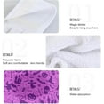 thumbnail image 5 of SKYSONIC 2 Pcs Hanging Hand Towels, Soft Absorbent Purple Halloween Print Towel for Kitchen Bathroom, 12"x17", 5 of 7