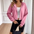 thumbnail image 2 of Hoodies for Women Trendy Fashion Solid Color Long-sleeved Raglan Hooded Casual Fall Winter Trendy Outerwear, 2 of 9
