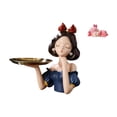 thumbnail image 1 of Estatua De Resina De Princesa Con Ciervo Durmiente, Bandeja Para Llaves, Adorno De Escritorio, Arte Moderno, Elegante, Multiusos, Para Guardar Llaves, Decoración De Mesa, Artesanía Para Sala, 1 of 8