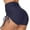 Navy, variant on Hienoo Women High Waisted Yoga Shorts Sports Ruched Workout Running Shorts, Sizes S-XXL