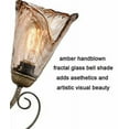 thumbnail image 6 of Vintage Rustic Vanity Lights Amber Glass Wall Sconces-5 Lights, 6 of 9