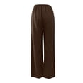 thumbnail image 4 of MAOQHI Women's Pants Summer Casual Trousers with Textured Knot Waist Pockets Wide Leg Pants for Everyday Comfort, 4 of 6