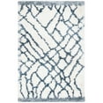 thumbnail image 2 of SAFAVIEH Toronto Loew Abstract Polyester Shag Area Rug, Ivory/Blue, 5' x 8', 2 of 3