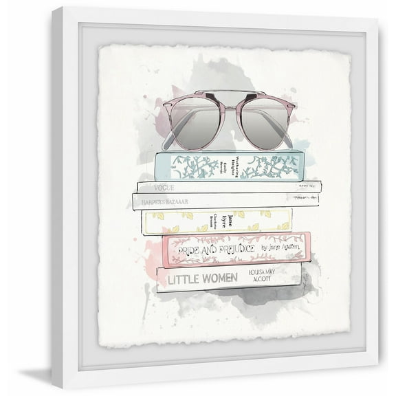 Miss Library Framed Painting Print