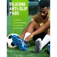 thumbnail image 3 of PULIOU Men Grip Soccer Socks, 3 Pairs, Non Slip Silicone Grip, Breathable Cushioned Athletic Socks for Sports Training, White, 3 of 7