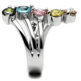 thumbnail image 5 of Sigrid Cocktail Ring - Stainless Steel, AAA CZ , Multi Color - TK2876, 5 of 5