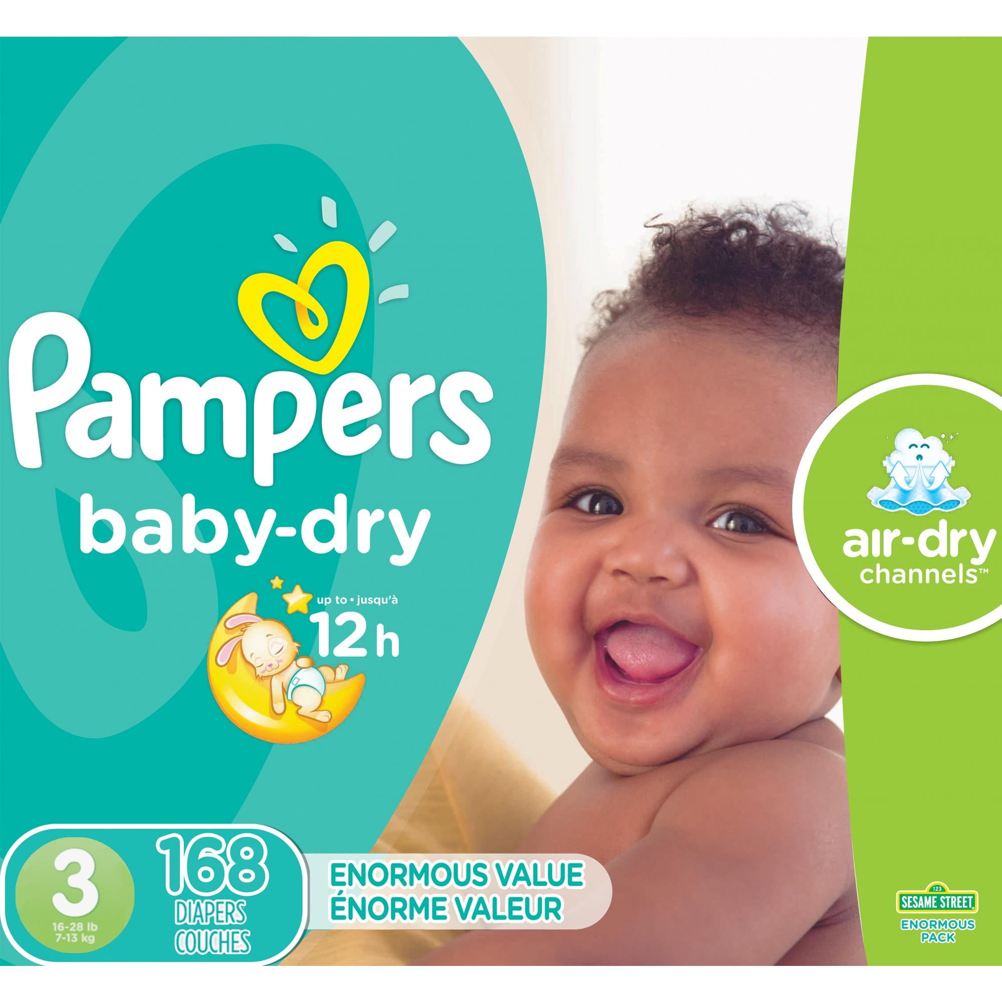 Pampers BabyDry Diapers Size 3 168 Count Walmart Inventory Checker