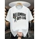 thumbnail image 1 of Divertida | Camiseta gráfica Billionaire Boys Club para hombre - Camiseta morada de cuello redondo y manga corta, diseño de astronauta, lavable a máquina - Ideal para un estilo informal, 1 of 5