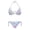 Color Scales, variant on Polyester Spandex Bathing Suit for Suitable for Most Occasions Removable Pad Two Piece Halter Bikini Set Fish Scale Pattern