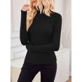 thumbnail image 5 of Women'S Long Sleeve Shirts Fall Fashion Basic Thermal Underwear Tops Winter Clothes 2025 Black S, 5 of 6