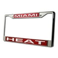 thumbnail image 2 of Miami Heat Laser Cut Chrome License Plate Frame, 2 of 3