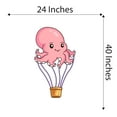 thumbnail image 4 of Home Wall Decal - 0 - Cute Hot Air Balloon Design Cute Flying Octopus Hot Air Balloon - Proudly Hand Made Decal - Size: 24 In(W) x 40 In(H), 4 of 5